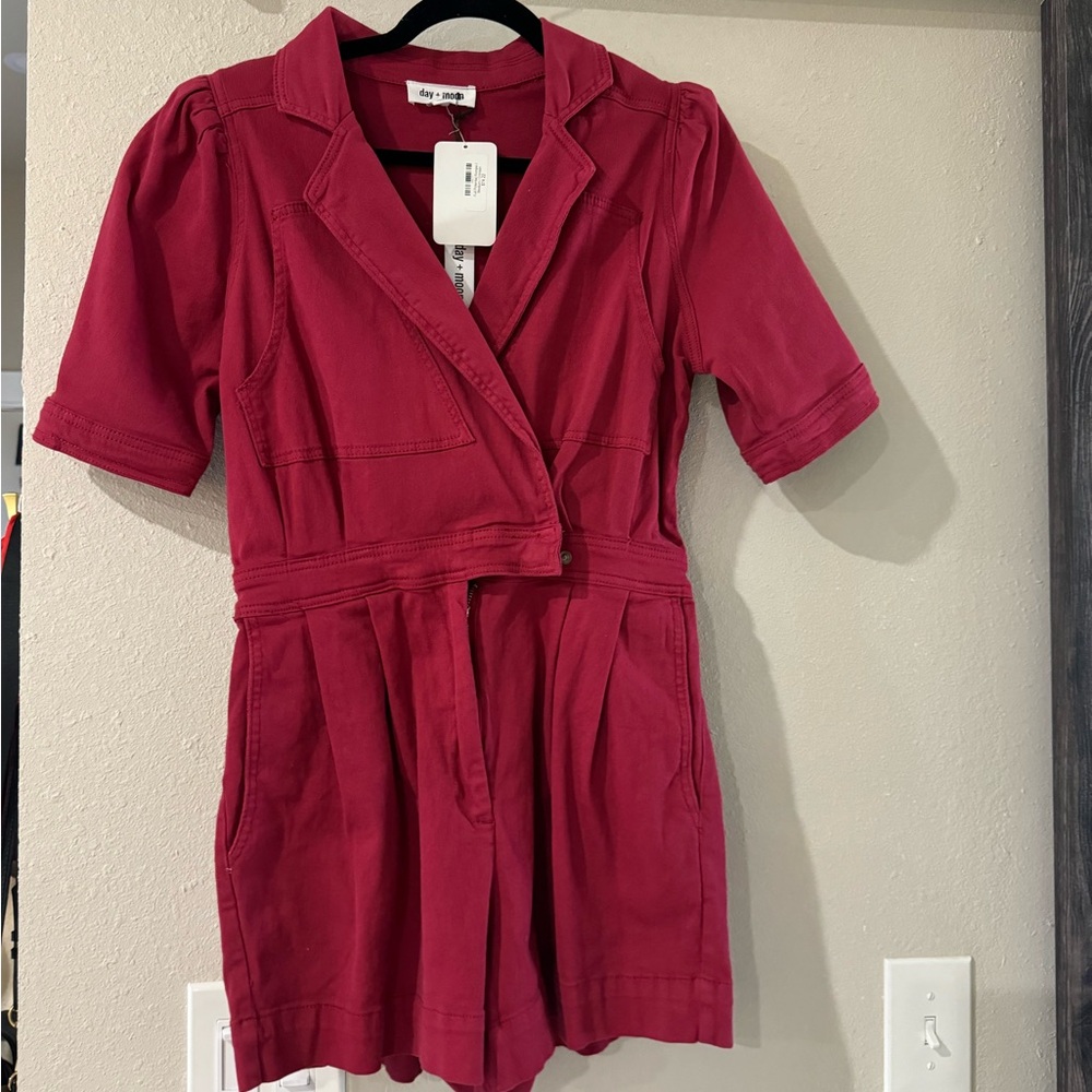 Red Denim Romper!